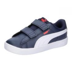 Tênis Puma Rickie Classic V Infantil Marinho e Branco 25