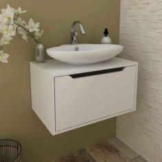 Balcão Gabinete de Banheiro com 1 Porta 60cm sem Cuba BN3646 Tecnomóbi