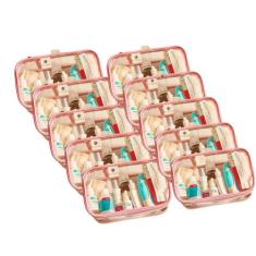 Kit 10 Organizadores PVC bubag Tamanho PP, Rosa