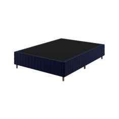 Base Box Casal 25cm x 1,88m x 1,38m Treviso Matelado Rustico azul