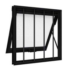 Janela Máximo Ar Com Grade 60x80cm Riobras Preto