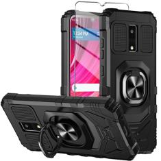 Mocotto Capa para celular BLU View 4 BLU View 2 2023 com protetor de tela de vidro temperado, capa protetora resistente à prova de choque de grau militar, com suporte de anel protetor de corpo inteiro