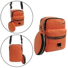 BOLSA TRANSVERSAL MINI BAG COM PORTA MOEDA-Unissex