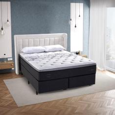 Colchão King Herval Berlim One Side Pillow 193x203x33cm Branco / Preto