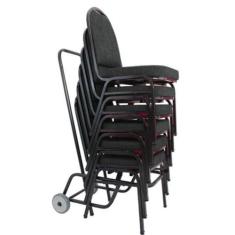 06 Cadeiras Para Hotel E Auditório Linha Hotel Marrom