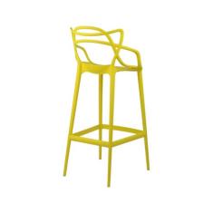 Banqueta Alta em Polipropileno Alegra Espresso Móveis