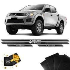 Kit Soleira Diamante L200 Triton 2005/2019 Com Protetor De Porta - SPO