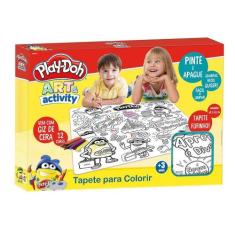 Tapete para Colorir Playdoh com Giz de Cera e Apagador - Fun
