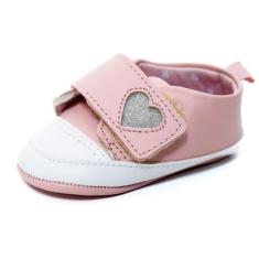 Tênis Molekinha Mini Shine Infantil - Rosa e Prata, 16