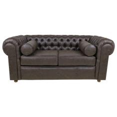 Sofá Chesterfield 02 Lugares 1.80 Cm Cor Marrom Corano 2800 Jr