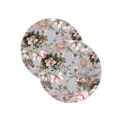 Sousplat Flores Cinza - NSW, 2 Peças, com base