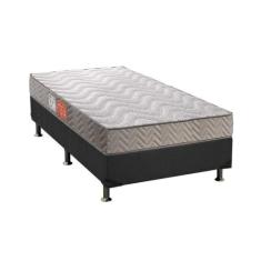 Cama Box Solteiro: Colchão Espuma D45 Paropas Pasquale Clean + Base CR