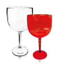 Kit 2 Taças Vermelho e Transparente Acrílico Poliestireno