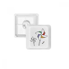 Windmill Weather Wind Ilustration Pattern Keycap Teclado mecânico PBT Gaming Upgrade Kit