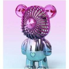 Urso Mini Ventilador Ar Portátil Usb Recarregável Sortido - oem