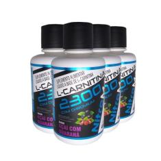 4x l-carnitina 2300 com chromium 480ml  açai com guarana - NutriMax