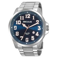 Relógio Seculus Long Life Prata Masculino 20929G0SVNA2