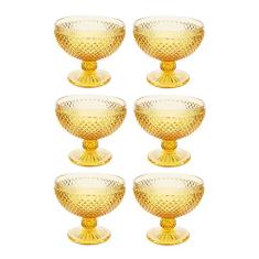 Conjunto de 6 Taças para Sobremesa de Vidro Sodo-Cálcico Rojemac Âmbar