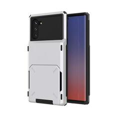 SORAKA Capa para Samsung Galaxy Note10 Plus com porta-cartões Capa para carteira Samsung Galaxy Note10 Plus 5G Capa PC TPU 2 em 1 de camada dupla Capa à prova de choque com capacidade para 5 cartões