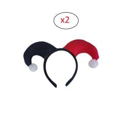 3 Un Fantasia Tiara Arco Pierrot Adulto/ Infantil Carnaval