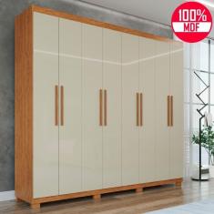 Guarda-roupa Casal 100% Mdf 8 Portas E 4 Gavetas Heros - Tudo De Móveis Cinamomo
