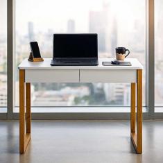 Mesa Escrivaninha Para Estudo Com 2 Gavetas Mesinha Para Computador - 