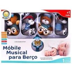 Mobile Giratório Musical P/ Berço Em Pelúcia Pirata Kitstar