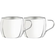 Conjunto De Xícaras Inox Tramontina Para Chá E Capuccino Acabamento Br