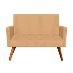 Sofá Retrô Namoradeira Nina 2 Lugares Suede - D'Rossi