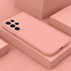 Capa de silicone líquido para Samsung Galaxy S22 S21 Ultra S20 S10 Plus FE A73 A72 A53 A52 A71 A51 A31 A33 A32 4G 5G capa de telefone, rosa, para Galaxy S10E