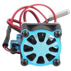 xiangxin Dissipador de calor para motor de carro RC, parte de controle remoto, dissipador de calor do motor do carro com sensor térmico, peças sobressalentes para brinquedos seguros para montagem de carro (azul)