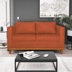 Sofá 2 E 3 Lugares Europa 180cm Suede - Doce Sonho Móveis Terracota