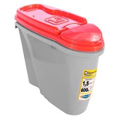 Porta Ração Dispenser Home Plast Pet 1,5L Vermelho