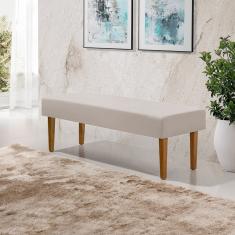 Recamier Casal Pés em Madeira Maciça 1,38m Lisboa Veludo Bege
