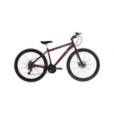 Bicicleta Aro 29 Woltz Aço Carbono 21 Marchas Garfo Rígido, 17, Preto,