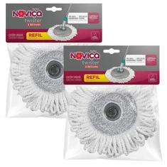 Kit com 2 Refis Noviça Mop Twister Esfregão Microfibra Bettanin BT190R