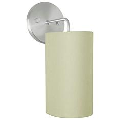 Arandela Cilíndrica De Cúpula 14x25cm Bege