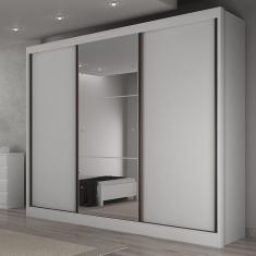 Guarda Roupa Casal com Espelho 3 Portas 6 Gavetas Soberano