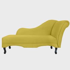 Recamier Namoradeira Divã Lado Esquerdo Olivia Suede Amarelo - ds Estofados