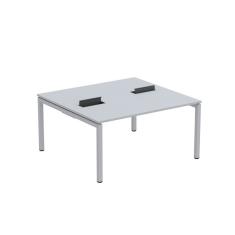Mesa Plataforma Dupla Com Pé De Aço Para Coworking 150x140-2p Pdc15-14-2p Cinza