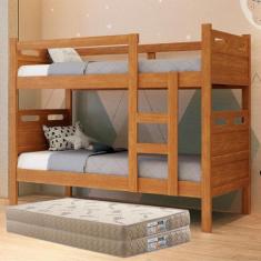 Beliche Barreto Vira Duas Camas com 2 Colchões D33 Gold - Fênix, Natur