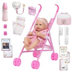 Boneca Reborn Lara 42cm Lindos Acessórios Pode Dar Banho - Cegonha Reb