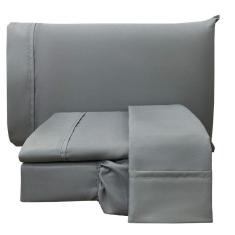 Jogo De Cama Lençol Queen Conforto Percal 300 Fios 4 Peças - Cinza