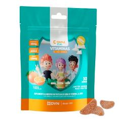 Vitamina C Gomas 30 mg + D 5 mcg + Zinco 2.5 mg 30 Unidades - C-Triple Kids - Imunidade e Antioxidante