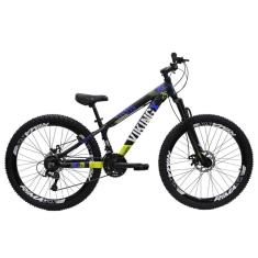 Bicicleta Aro 26 Bike Vikingx Freeride 21v Freio A Disco Preto Amare
