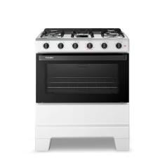 Fogão Esmaltec 5 Bocas Ideal Pop Mesa de Aço Inox Branco F5ISB