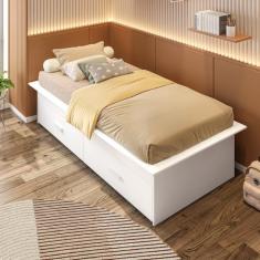 Cama Juvenil Solteiro com 2 Gavetas Deva Yescasa