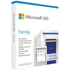 Microsoft Office 365 Family Home - Assinatura Anual para 6 usuários + 1TB de One Drive - 6GQ-01178