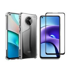 Capa Case Anti Shock Anti Impacto + 2 Películas de Vidro 3d 9D Xiaomi Redmi Note 9T Bordas Reforçadas