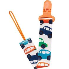 Buba Carrinho Prendedor de Chupeta, Azul/Laranja